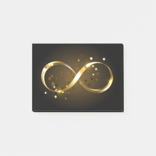 Golden Infinity Symbol Post-it Block