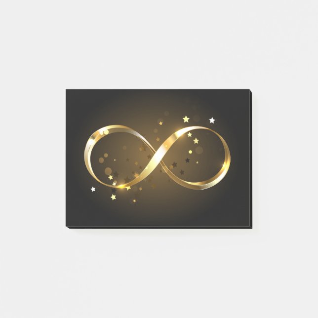 Golden Infinity Symbol Post-it Block (Framsida)