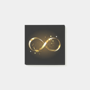 Golden Infinity Symbol Post-it Block