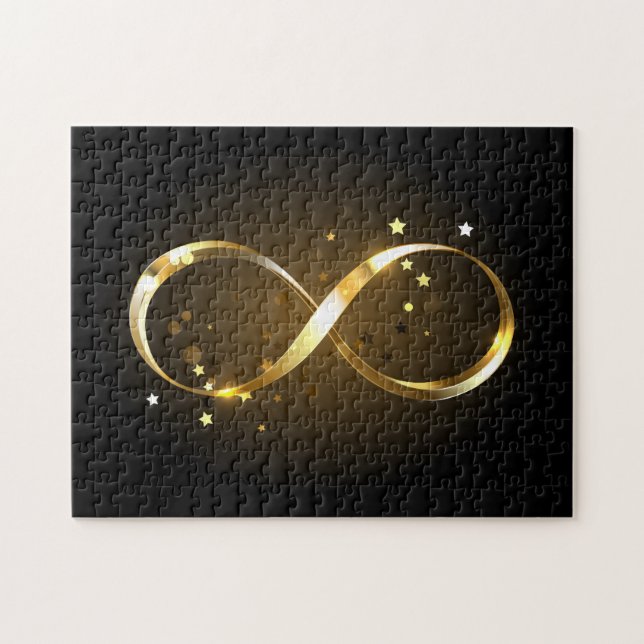 Golden Infinity Symbol Pussel (Horisontell)