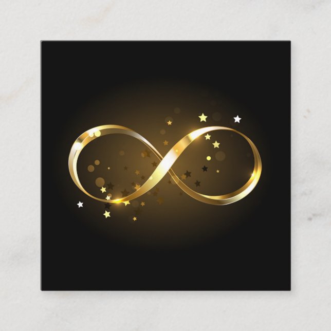 Golden Infinity Symbol Rabattkort (Framsida)