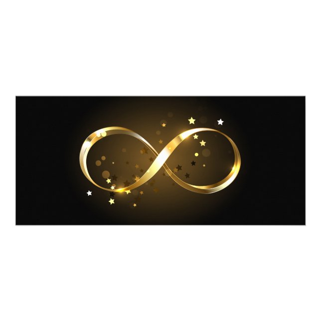 Golden Infinity Symbol Reklamkort (Framsidan)