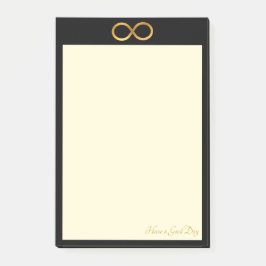 Golden Infinity Symbol Sak to Do Post-it Block