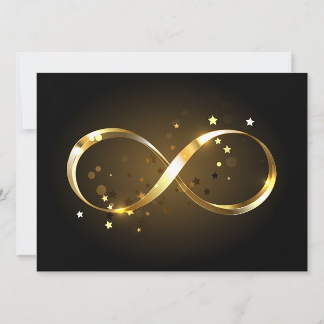 Golden Infinity Symbol Spara Datumet (Framsida)