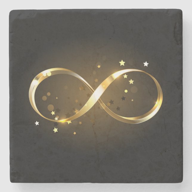 Golden Infinity Symbol Stenunderlägg (Framsidan)