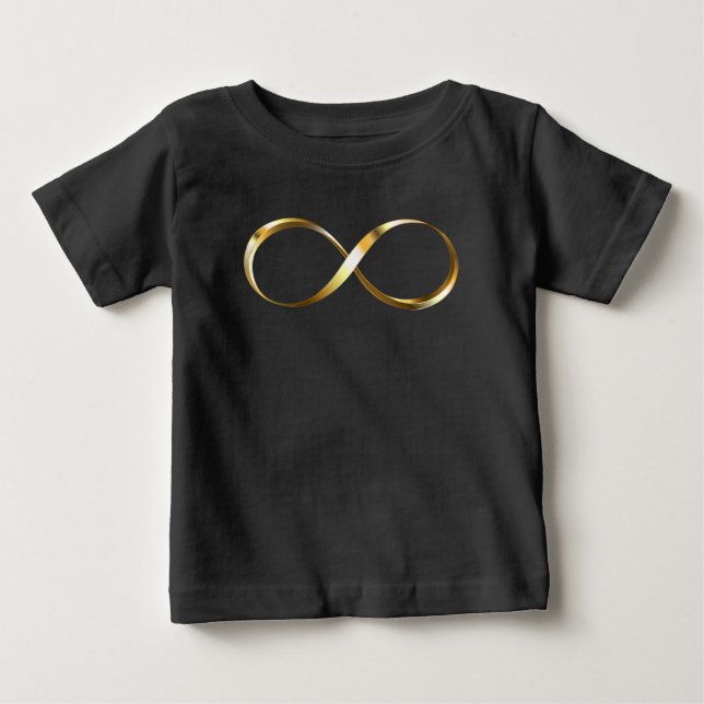 Golden Infinity Symbol T Shirt (Framsida)
