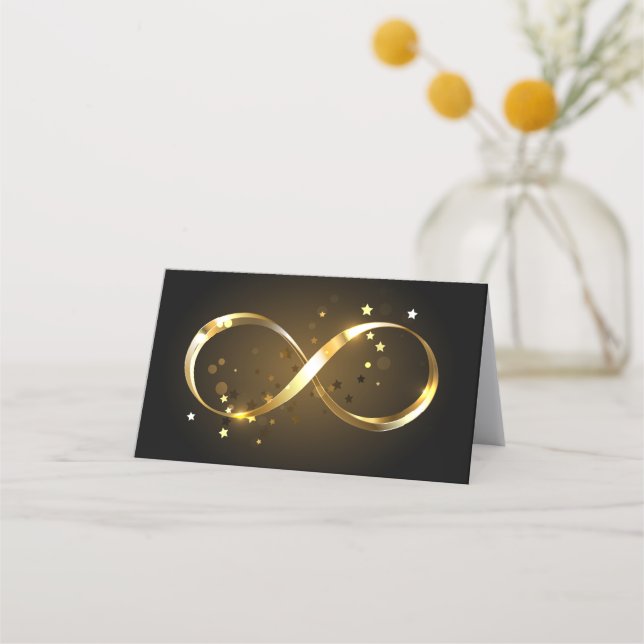 Golden Infinity Symbol Tidsbeställning Kort (Framsida)