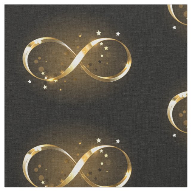 Golden Infinity Symbol Tyg (Närbild)