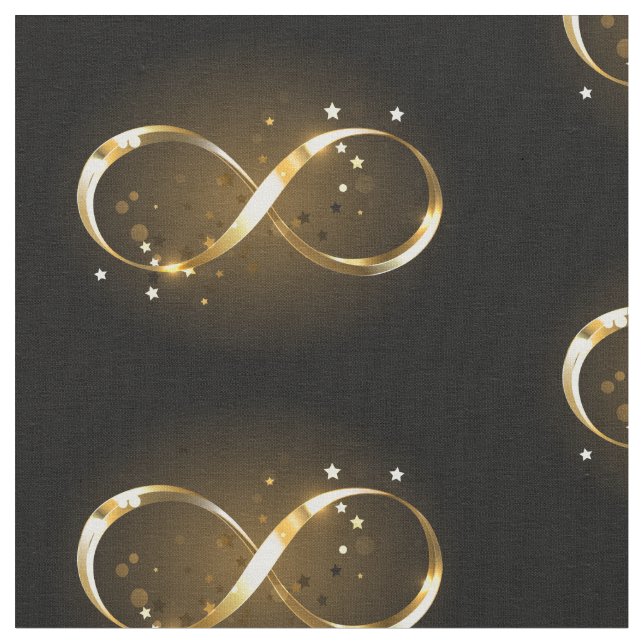 Golden Infinity Symbol Tyg (Närbild)