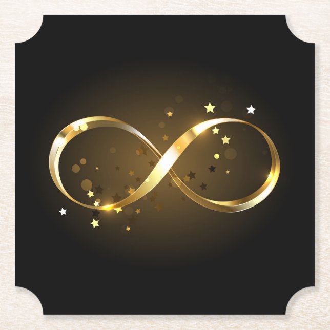 Golden Infinity Symbol Underlägg Papper (Framsida)