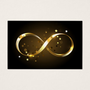 Golden Infinity Symbol Visitkort