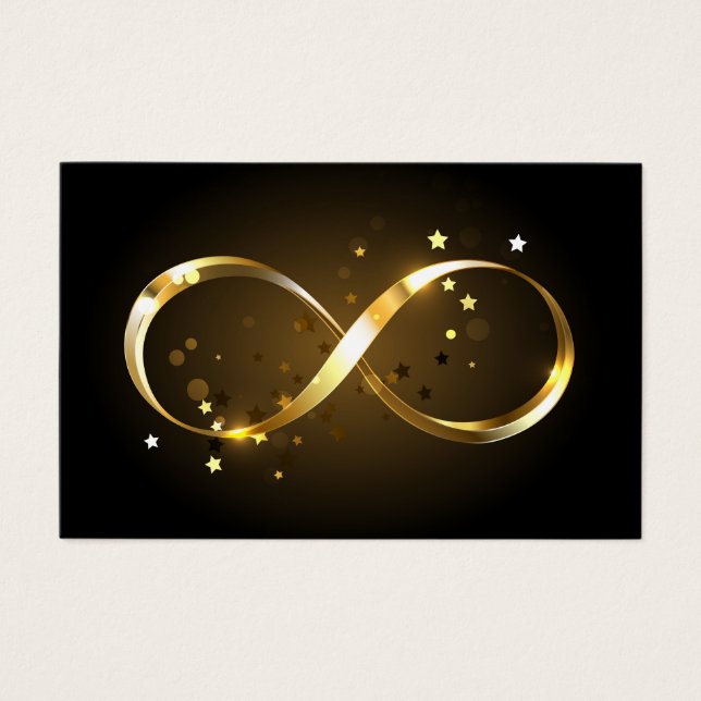 Golden Infinity Symbol Visitkort (Framsida)