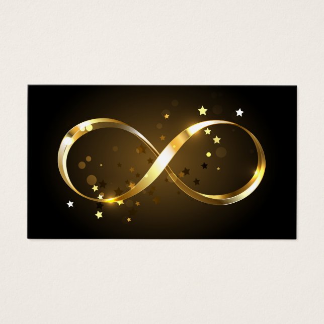 Golden Infinity Symbol Visitkort (Framsidan)
