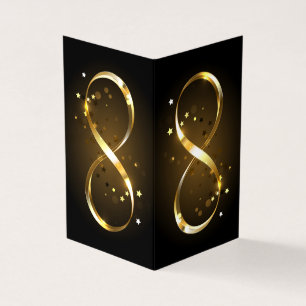 Golden Infinity Symbol Visitkort