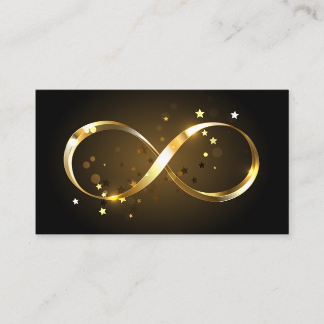 Golden Infinity Symbol Visitkort (Framsida)