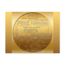 Golden Internationell julafton Navidad H vykort