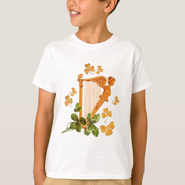 GOLDEN IRISH HARP TEE SHIRT (Framsida)