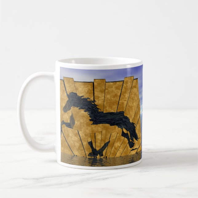 Golden isländska kaffemugg (Vänster)