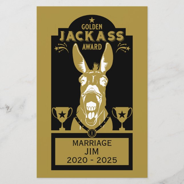 Golden Jackass Award (Framsida)