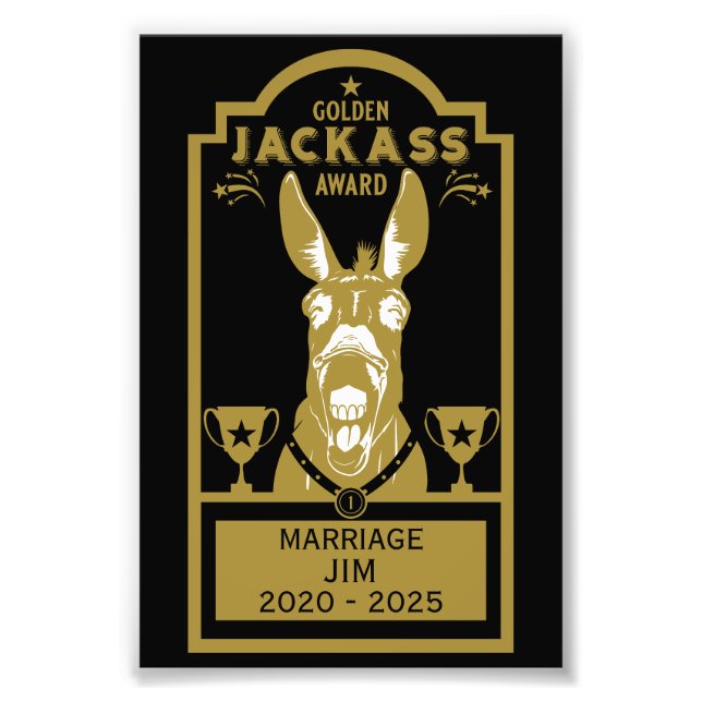 Golden Jackass Award Fototryck (Framsidan)