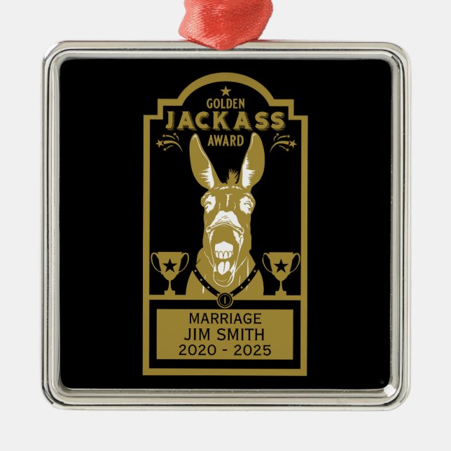 Golden Jackass Award Julgransprydnad Metall (Framsidan)