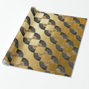 Golden Jacob Ladder med Oriental Fläkt Presentpapper
