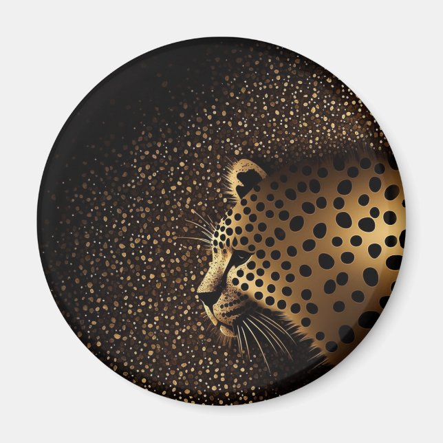 Golden Jaguar Pattern           Magnet (Framsidan)