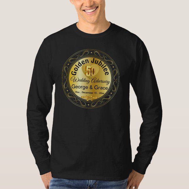 Golden Jubilee 50-årsjubileum Gift för fruar på T Shirt (Framsida)