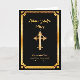 Golden Jubilee Ordination Anniury Priest 50:e Kort