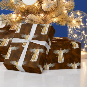 Golden jul Änglar Presentpapper