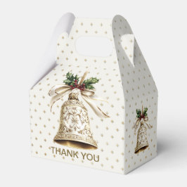 Golden jul Bell Shiny Stars Grönt Löv Presentaskar