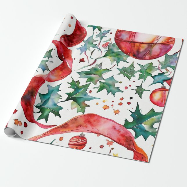 Golden jul Boll Elegance Presentpapper (Utrullad)