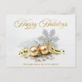 Golden jul Bollar Ornament Corporate Hälsning Vykort
