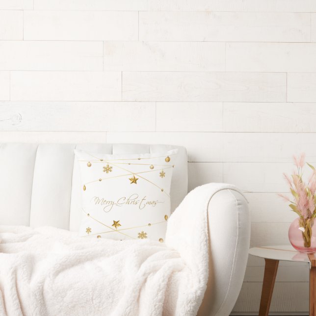 Golden jul Calligraphy Kudde (Soffa)