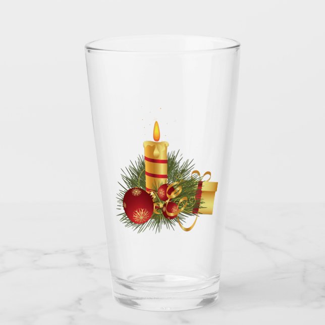 Golden jul Candle Glaskopp (Framsida)