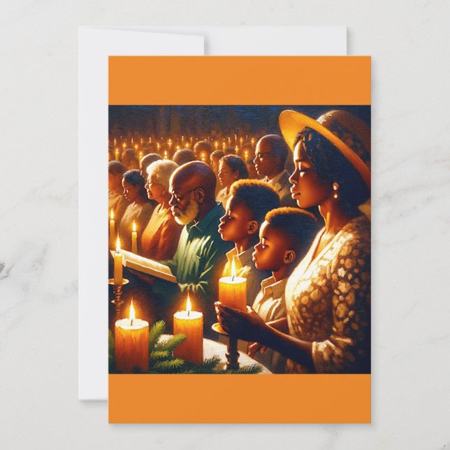 Golden jul Choir Firande Julkort (Framsida)