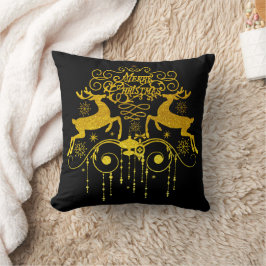 Golden jul Deers Dekorativ kudde