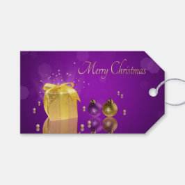 Golden jul Gift Box Presentetikett