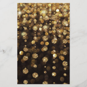 Golden jul Glitter Sparkles Flygblad