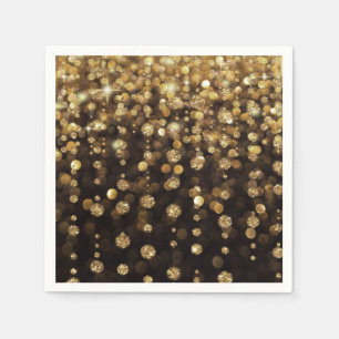 Golden jul Glitter Sparkles Pappersservett