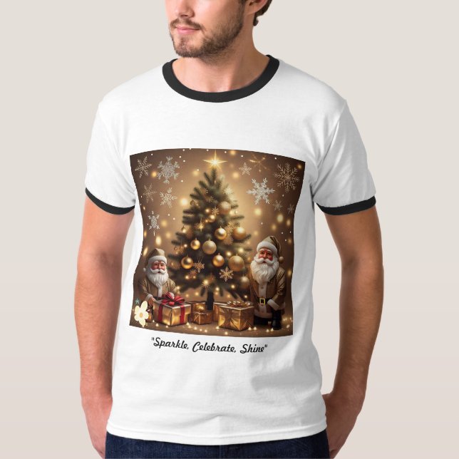 "Golden jul Glow" T Shirt (Framsida)