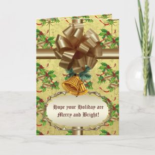 Golden jul Klockor Helgkort
