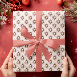 Golden jul Klockor Presentpapper