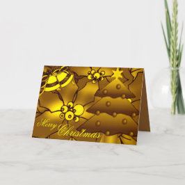 Golden jul-kort helgkort