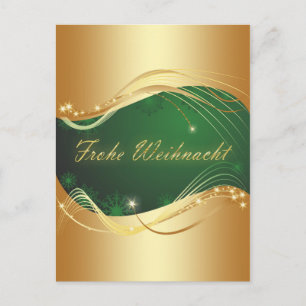 Golden jul Motif med Gröntens bakgrund Vykort