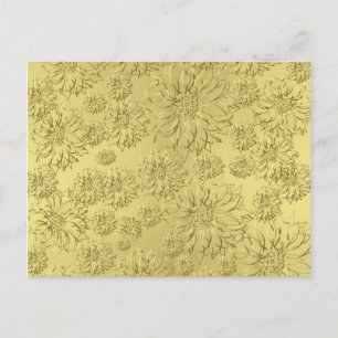 Golden jul Poinsettias om Foil Papper Helg Vykort