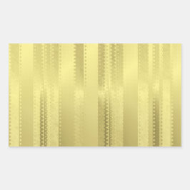Golden jul Ribbon Rand på Pappra Foil Rektangulärt Klistermärke