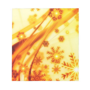Golden jul Snöflingor Anteckningsblock