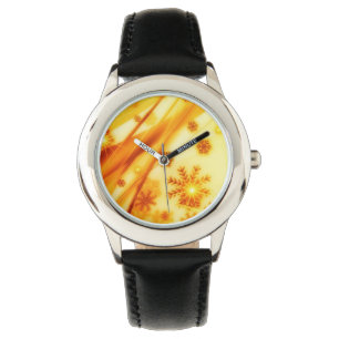 Golden jul Snöflingor Armbandsur
