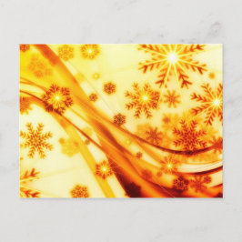 Golden jul Snöflingor Helg Vykort